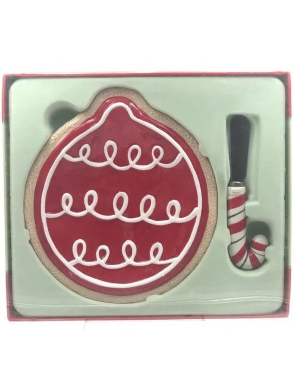 Fitz and Floyd Holiday Snack Plate and Spreader Festive Holiday Christmas